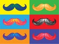 Moustaches in Colours