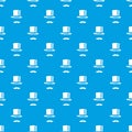 moustaches pattern seamless blue Royalty Free Stock Photo