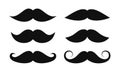 Moustaches retro style vector icon