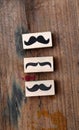 Moustaches rubber stamp. Movember men`s health awareness concept.