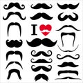 Moustaches set Royalty Free Stock Photo