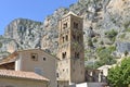 Moustiers-Sainte-Marie in France and its church Royalty Free Stock Photo