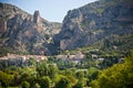 Moustiers-Sainte-Marie village view in Provence, France Royalty Free Stock Photo