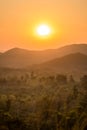 Moutain during golden hour, sunset Royalty Free Stock Photo