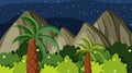 Moutain jungle background scene