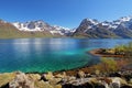 Moutain and lake sea landcape in Norway Royalty Free Stock Photo