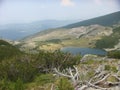 Moutain landscape with a small lake of the Natural Park of Rila in Bulgaria. Royalty Free Stock Photo