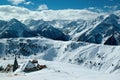 Moutain winter panorama Royalty Free Stock Photo