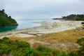 Mouth of Big river in Mendocino county, California, USA.