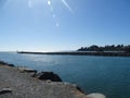 Mouth of the Chetco river and ocean