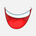 Mouth clown icon, cartoon style Royalty Free Stock Photo