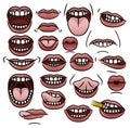 Mouth Collection Royalty Free Stock Photo