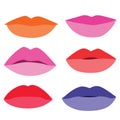 Mouth colour lipstick on white background