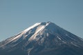 Mouth crater of Fuji san with nice sky Royalty Free Stock Photo