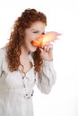 Mouth fire! Royalty Free Stock Photo