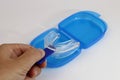 A mouth guard, anti snorin.