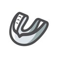 Mouth guard boxer Vector icon Cartoon illustration.