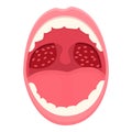 Mouth infection icon cartoon vector. Hygiene inflammation