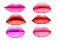 Mouth Lips paint on white background