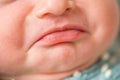 Mouth and lips of newborn Royalty Free Stock Photo