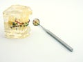 Mouth mirror on white background Royalty Free Stock Photo