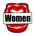 Women and red lipstick