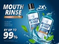 Mouth rinse ads Royalty Free Stock Photo