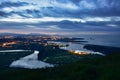 Mouth of the river in a beautiful meander