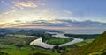 Mouth of the river in a beautiful meander