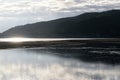 mouth of the rogue river, in the beach of getares in the morning, algeciras & x28;cadiz& x29; Royalty Free Stock Photo