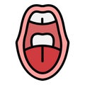 Mouth sync animation icon vector flat