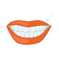 Mouth with teeth, smile with white teeth, oral care and dentistry