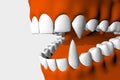 Mouth vampire. Royalty Free Stock Photo