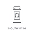 Mouth Wash linear icon. Modern outline Mouth Wash logo concept o