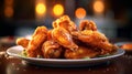 Golden Crispy Chicken Wing Close-Up