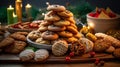 Festive Treats on Tiered Platter