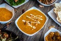 Indian restaurant food platter