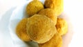 A mouth watering sweet - Besan laddoo made by roasted gram flour, ghee, dry fruits and sugar