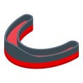 Mouthguard equipment icon isometric vector. Dental guard