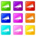 Mouthpiece icons 9 set