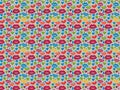 Mouths and hearts seamless vibrant colorful pattern. AI