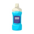 Mouthwash Bottle as Dentistry Element and Object for Oral Care Vector Illustration