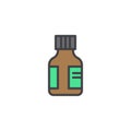 Mouthwash bottle filled outline icon