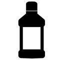 mouthwash bottle icon. fresh mouthwash sign. flat style