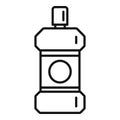 Mouthwash bottle icon outline vector. Dental product Royalty Free Stock Photo
