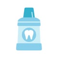 Mouthwash bottle. Liquid for rinsing mouth. Oral care equipment