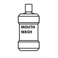 Mouthwash bottle outline icon