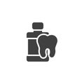 Mouthwash bottle vector icon Royalty Free Stock Photo