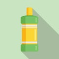 Mouthwash care icon flat vector. Dental wash Royalty Free Stock Photo