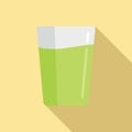 Mouthwash glass icon flat vector. Dental wash Royalty Free Stock Photo